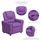 Flash Furniture Kids Recliner, 21-1/2" to 36-1/2" x 27", Upholstery Color: Lavender DG-ULT-KID-LAV-GG - alternate 2